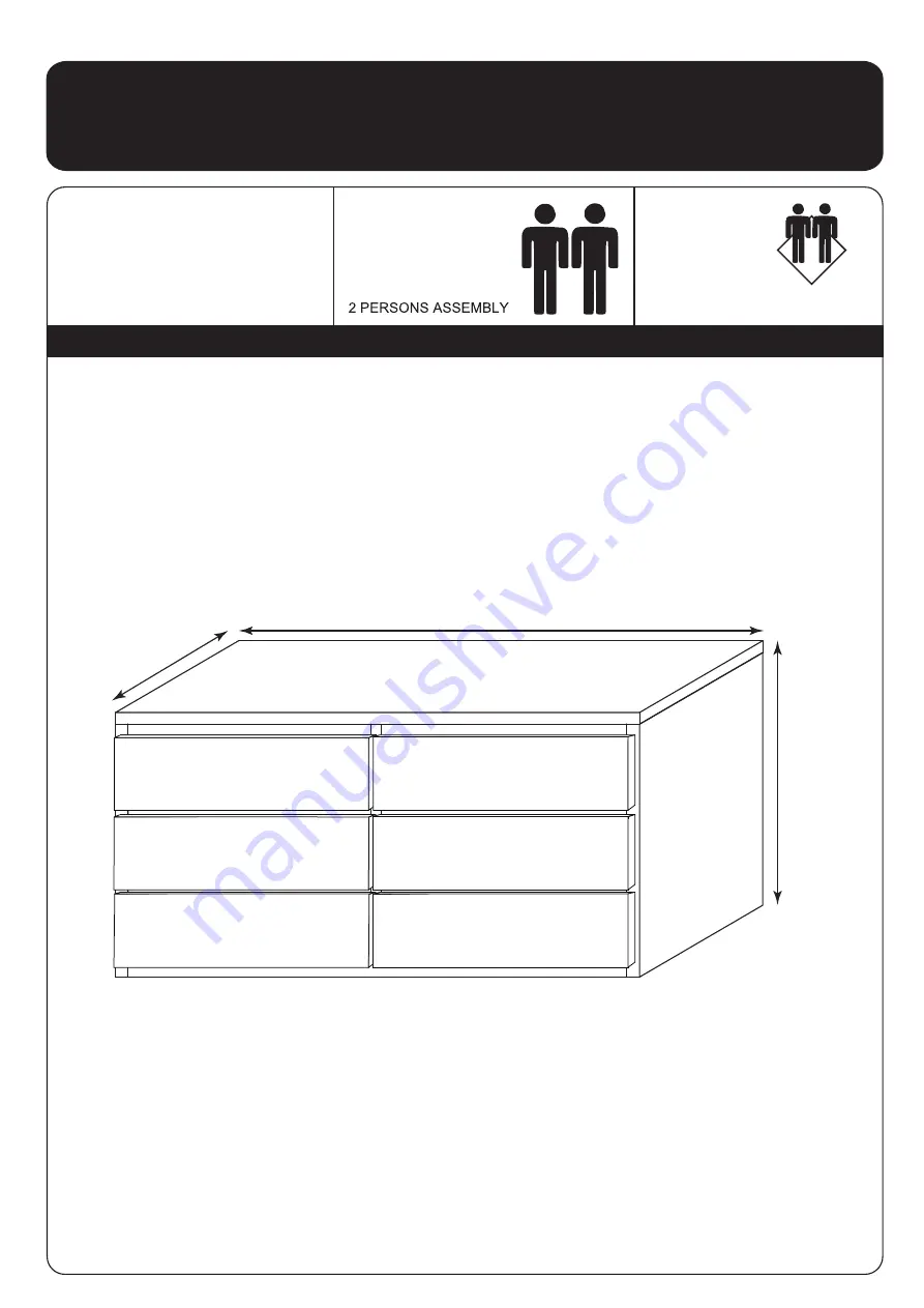 Living & Co Whistler Lowboy 6 Drawer Manual Download Page 1