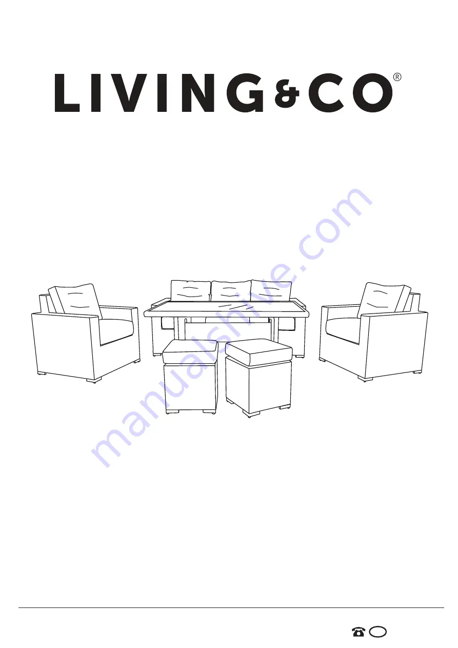 Living & Co WICK CATALUNYA LOW DINE 6P Instruction Manual Download Page 1