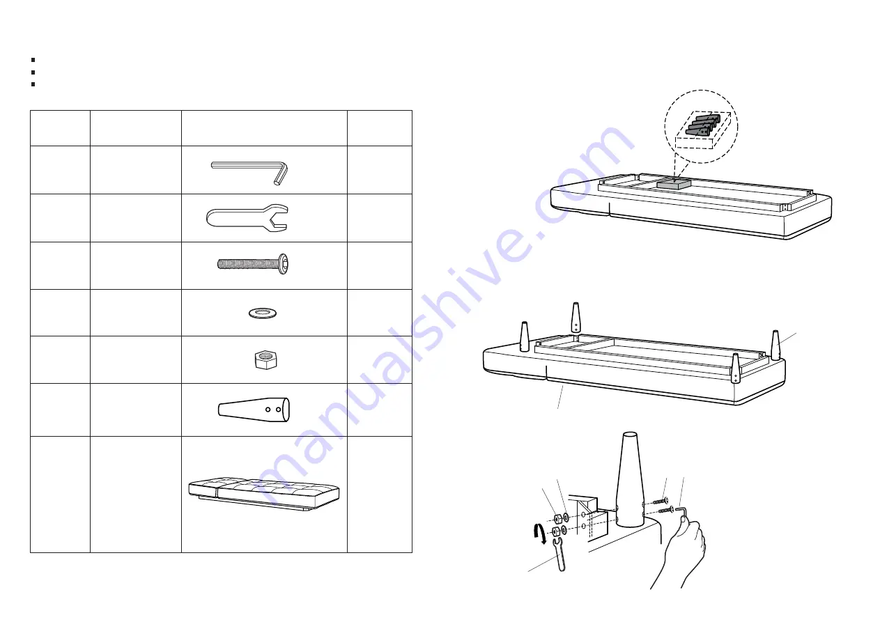 Living Spaces Paige-Chaise Convertible 243787 Assembly Instructions Download Page 2