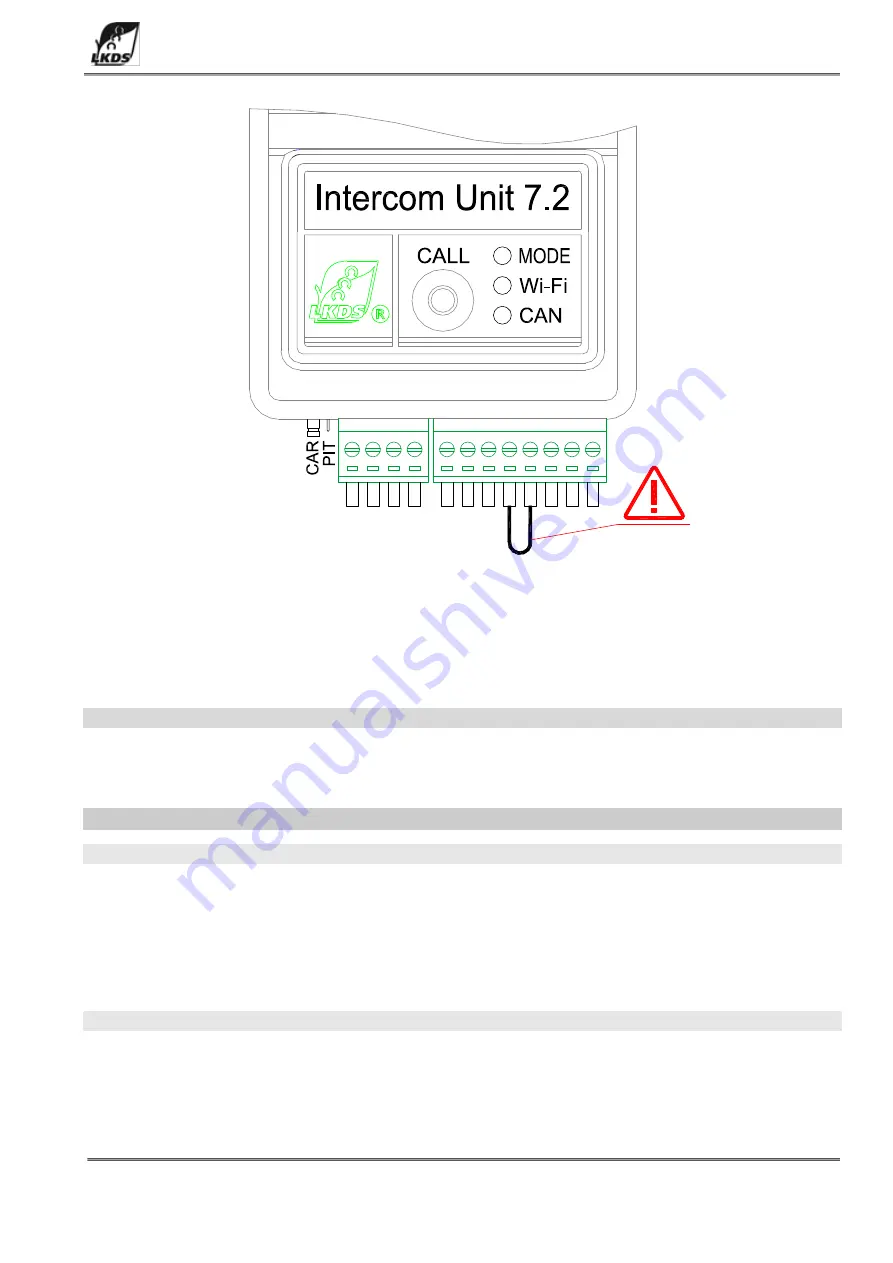 LKDS Intercom unit 7.2 Скачать руководство пользователя страница 10