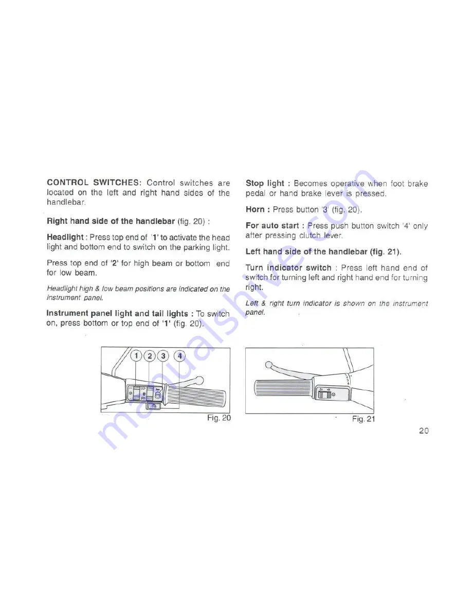 LML STAR 125 DLX Owner'S Manual Download Page 22