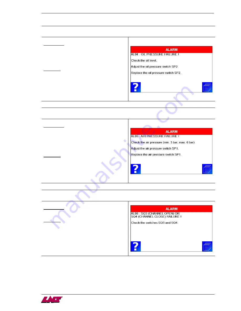 LNS Alpha 538 Instruction Manual Download Page 98