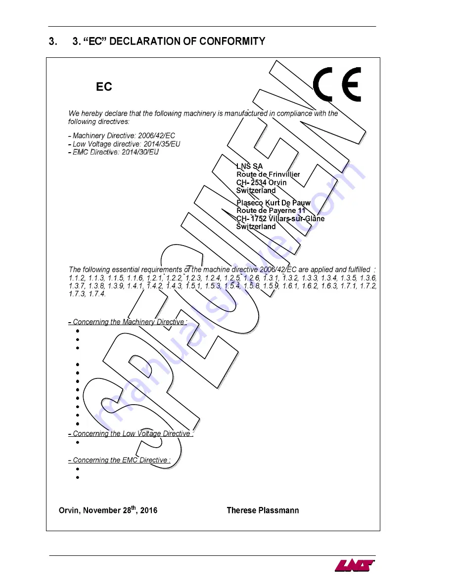 LNS QUICK SIX S2 Instruction Manual Download Page 8