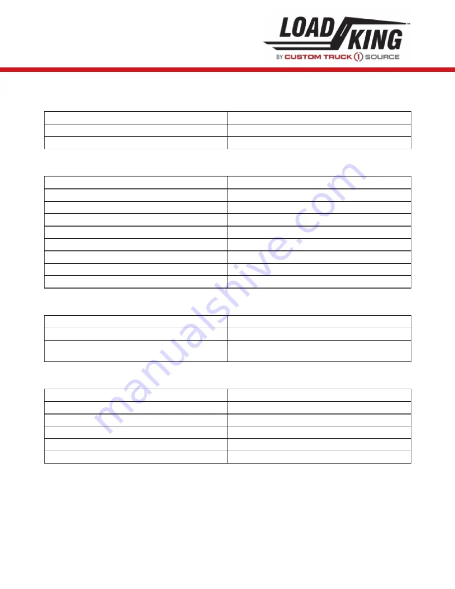 LOAD KING 80-160 Operator'S Manual Download Page 307