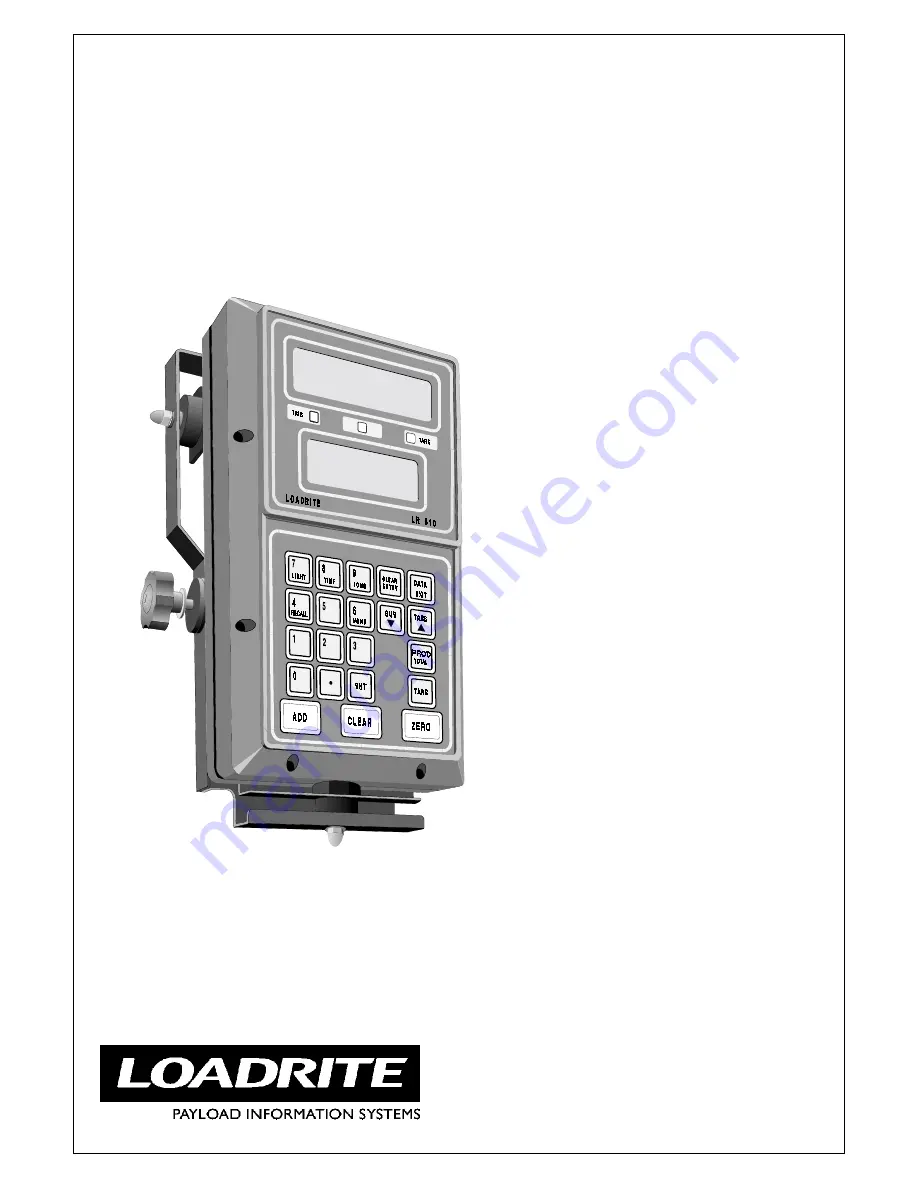 Loadrite LR810 Operating Manual Download Page 1