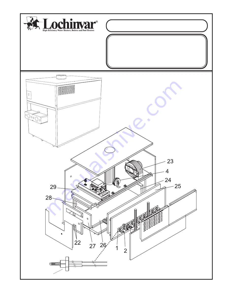 Lochinvar Copper-Fin CB--CW 495 -745 Replacement Parts List Download Page 1