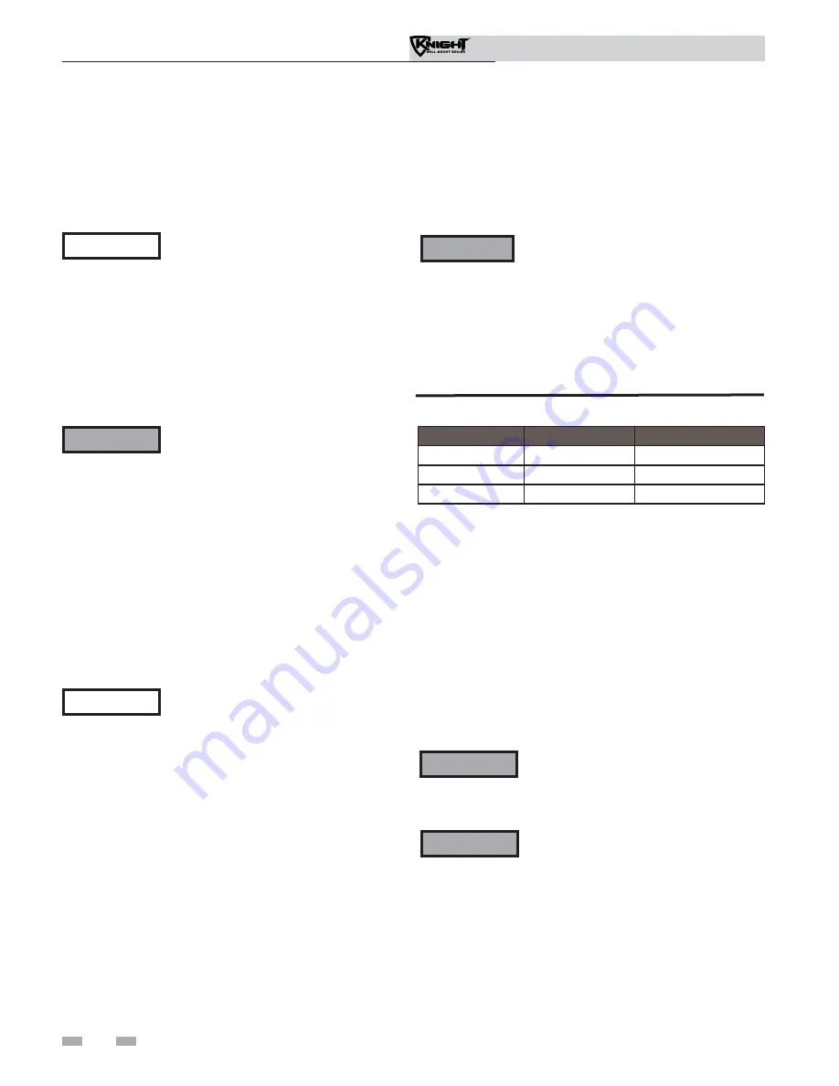 Lochinvar KNIGHT WH 55-399 Installation & Operation Manual Download Page 20