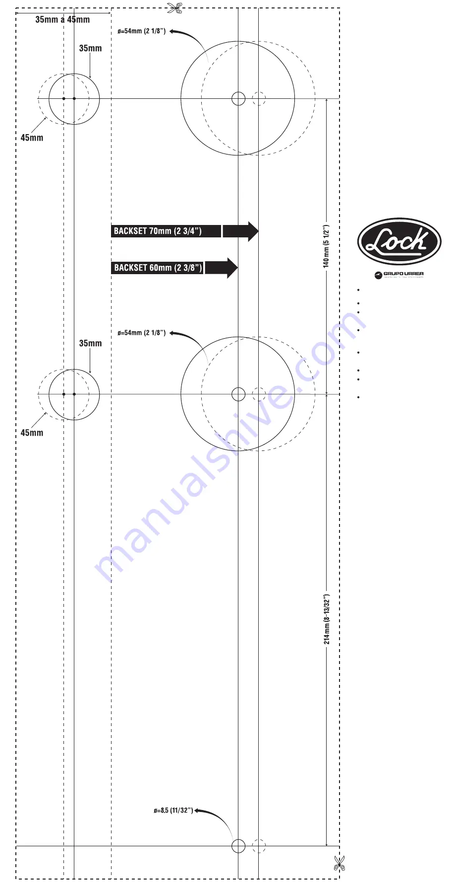 Lock LGAL10LA Installation Instructions Download Page 2