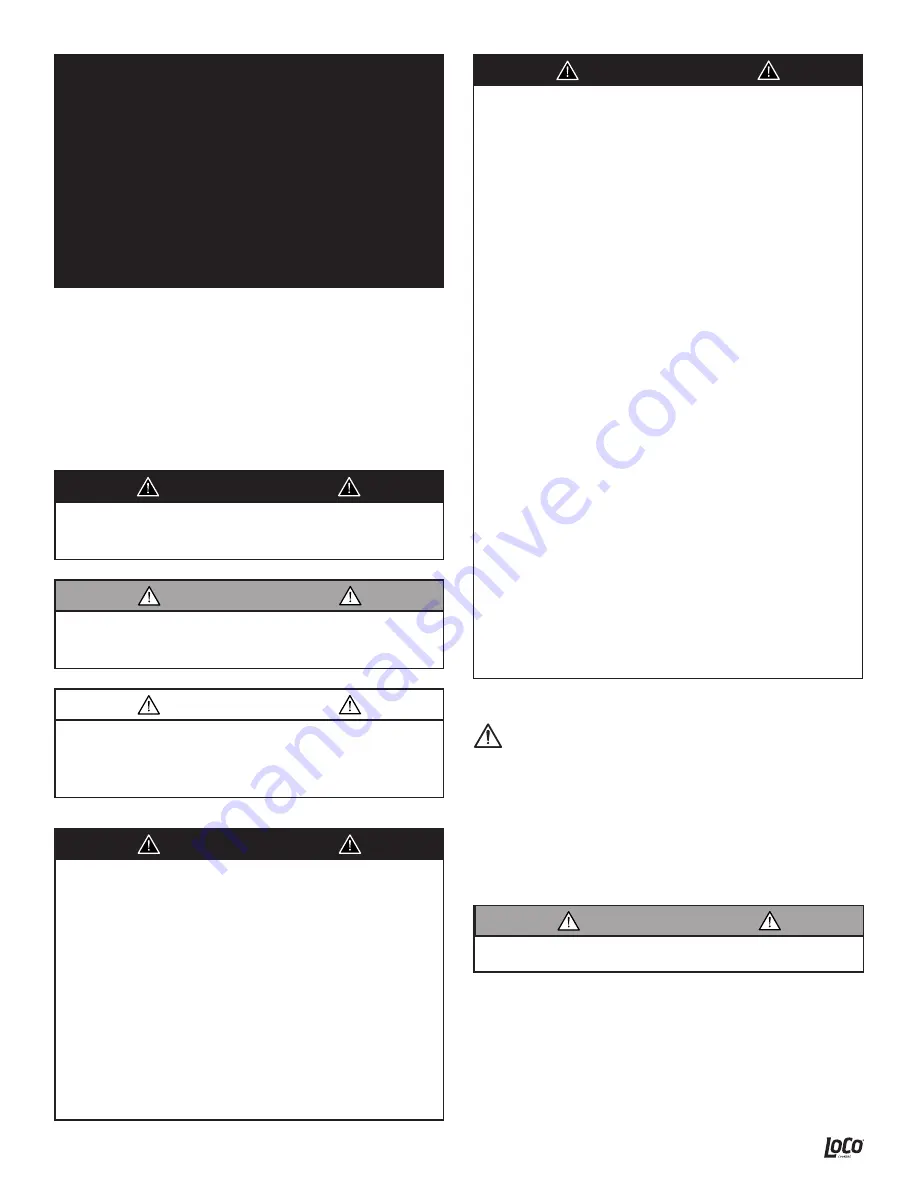 LOCO COOKERS LCFFSS12 Owner'S Manual Download Page 2