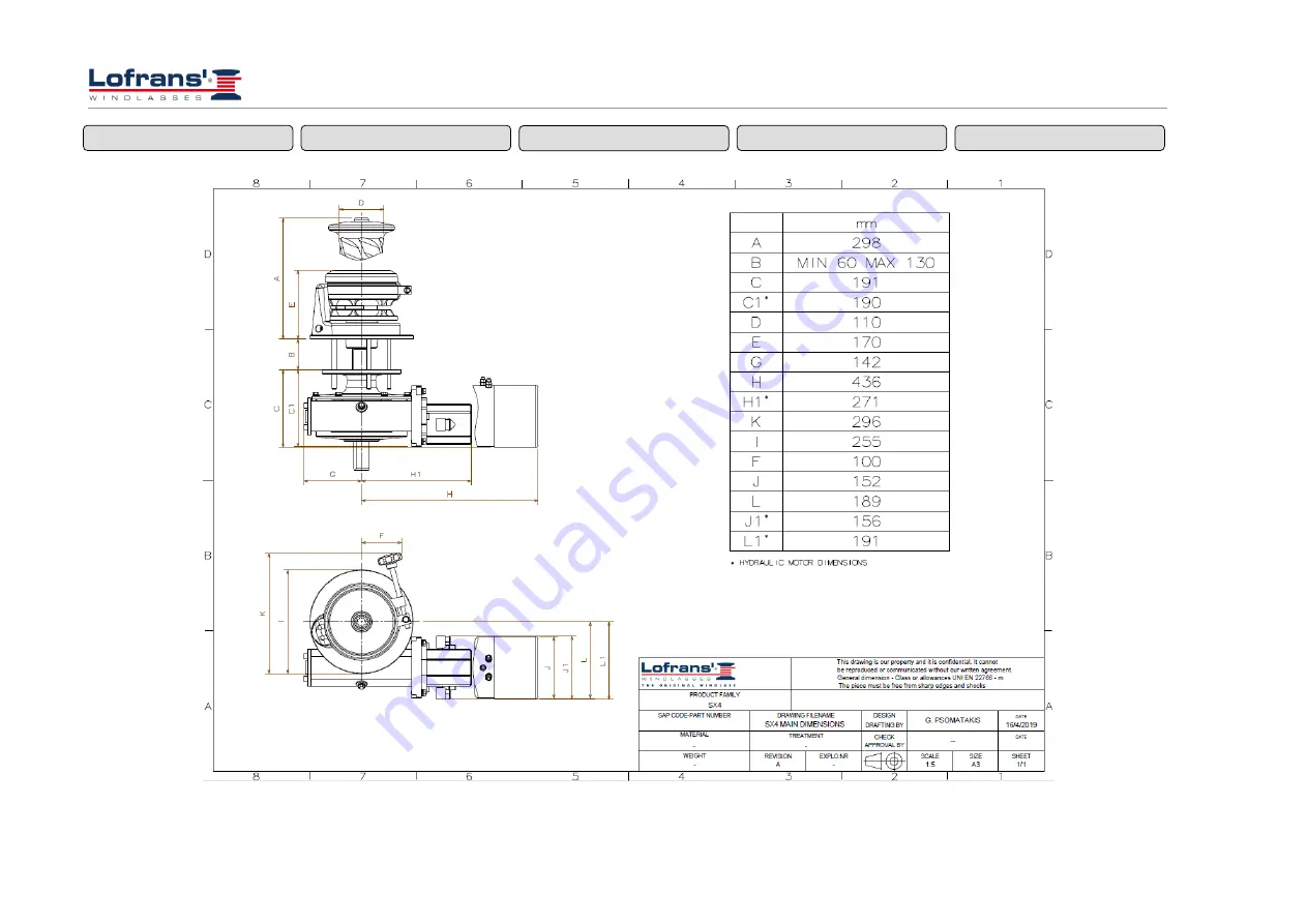 Lofrans 636290 Installation And User Manual Download Page 42