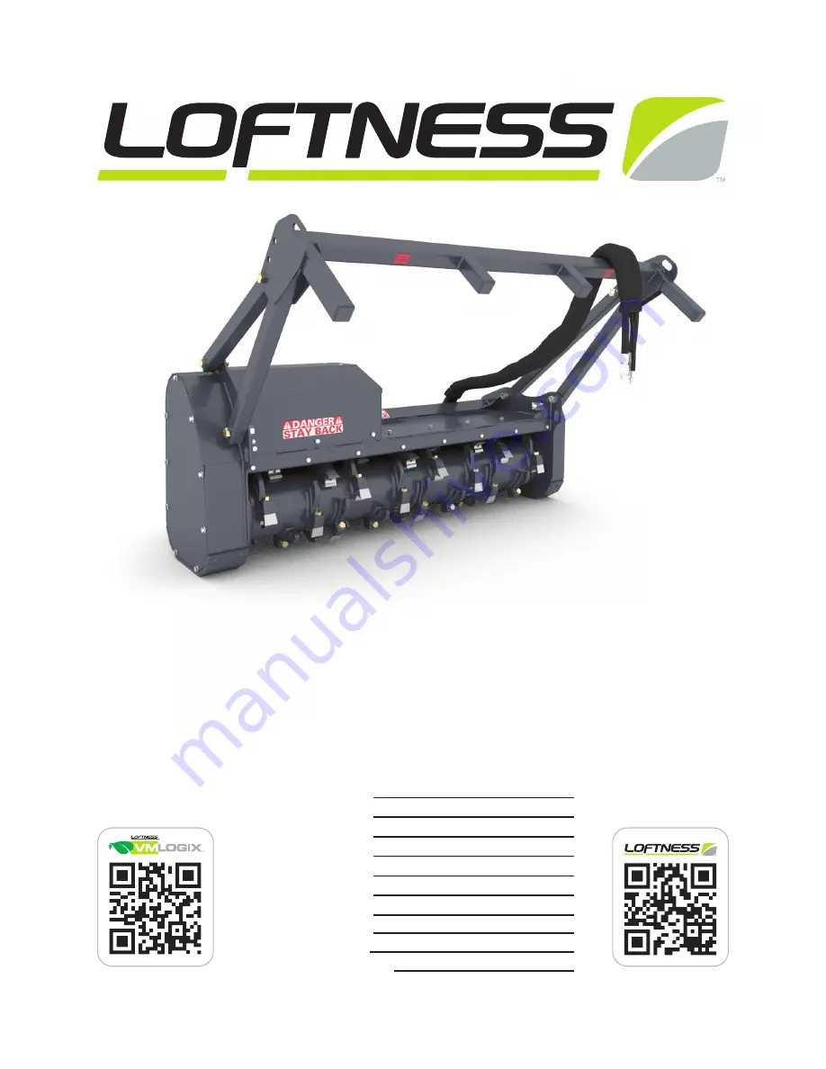 LOFTNESS Battle Ax 207460 Owner'S Manual And Parts Book Download Page 1