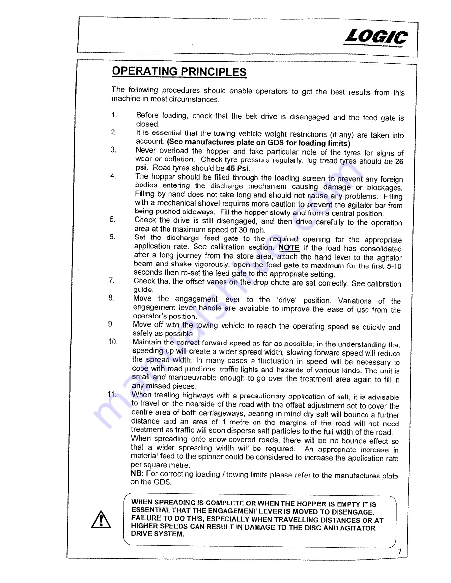 Logic GDS200 Operator'S Manual Download Page 7