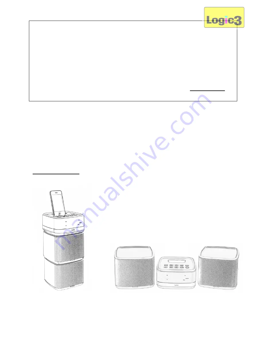 Logic3 i-Station Tower WIS019 User Manual Download Page 3