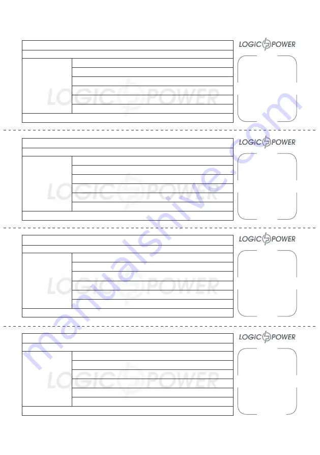 LogicPower LPT-1000RL User Manual Download Page 17