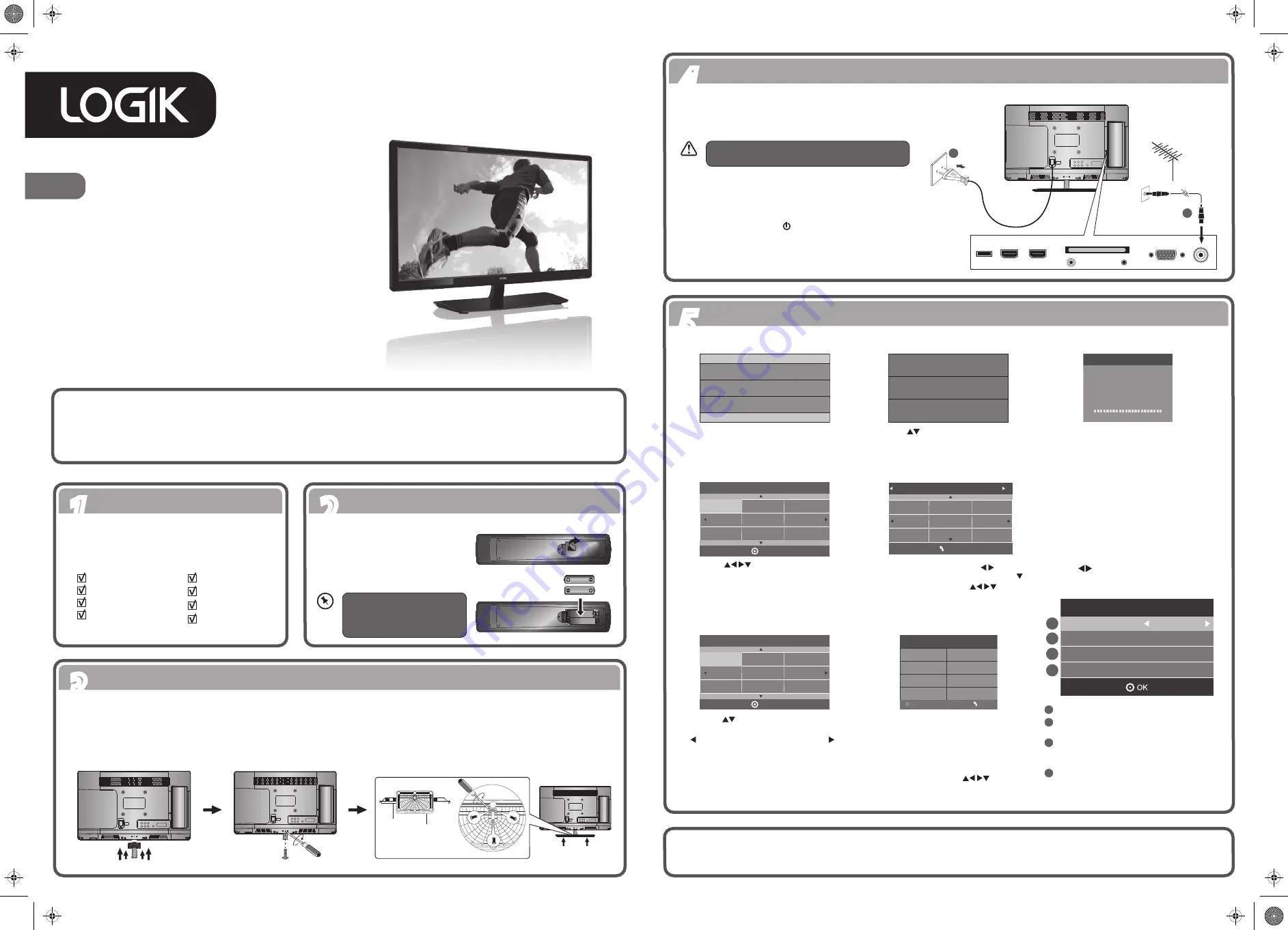 Logik l22fe13n Quick Start Manual Download Page 1