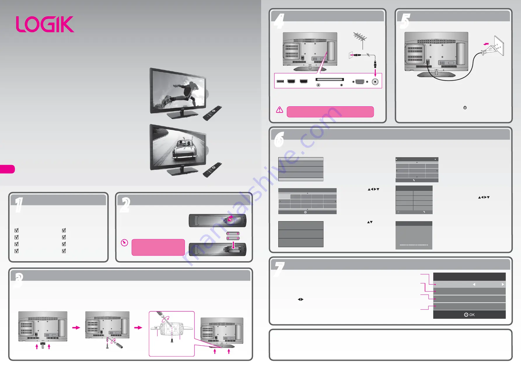 Logik L22FED12N Quick Start Manual Download Page 6