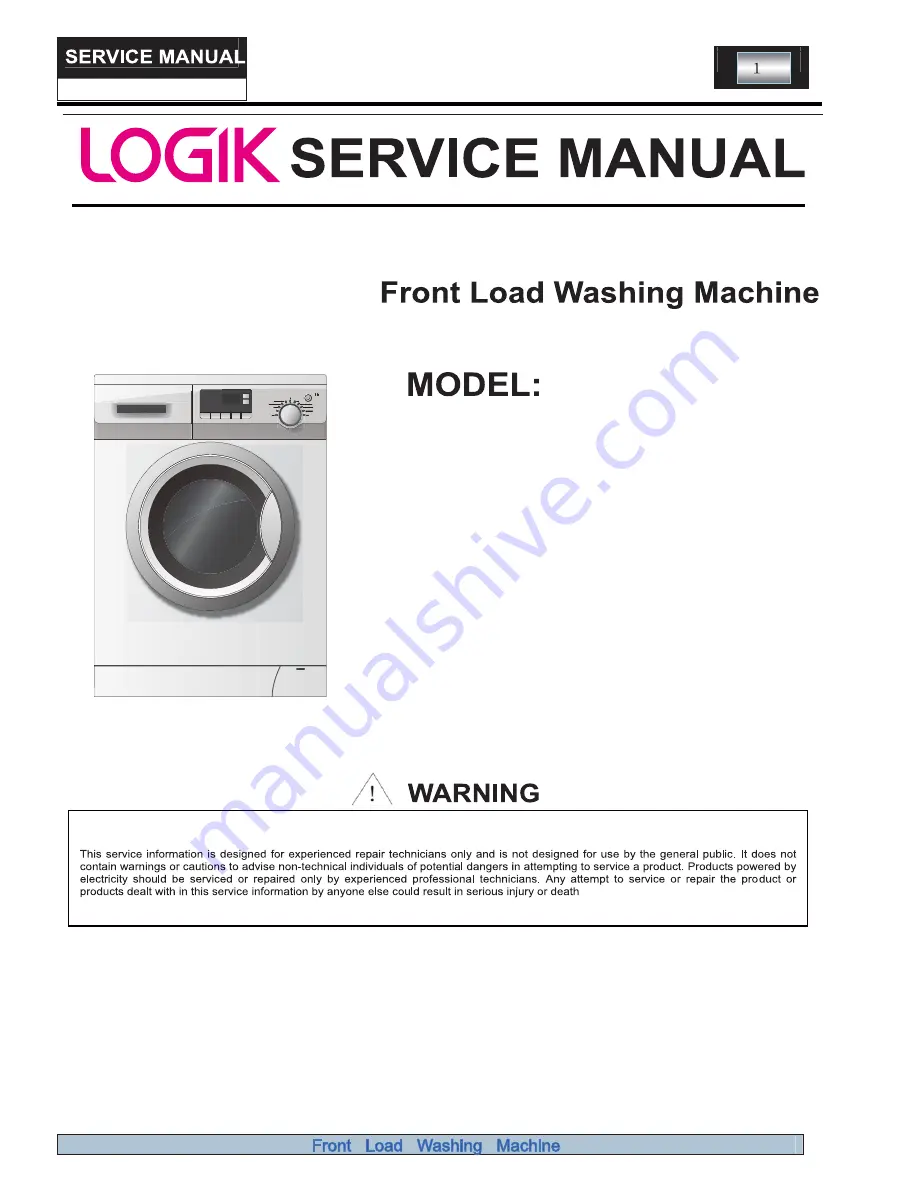 Logik L612SWD12 Service Manual Download Page 1