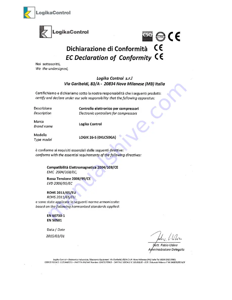 LogikaControl LOGIK 26-S Original Instructions Manual Download Page 28