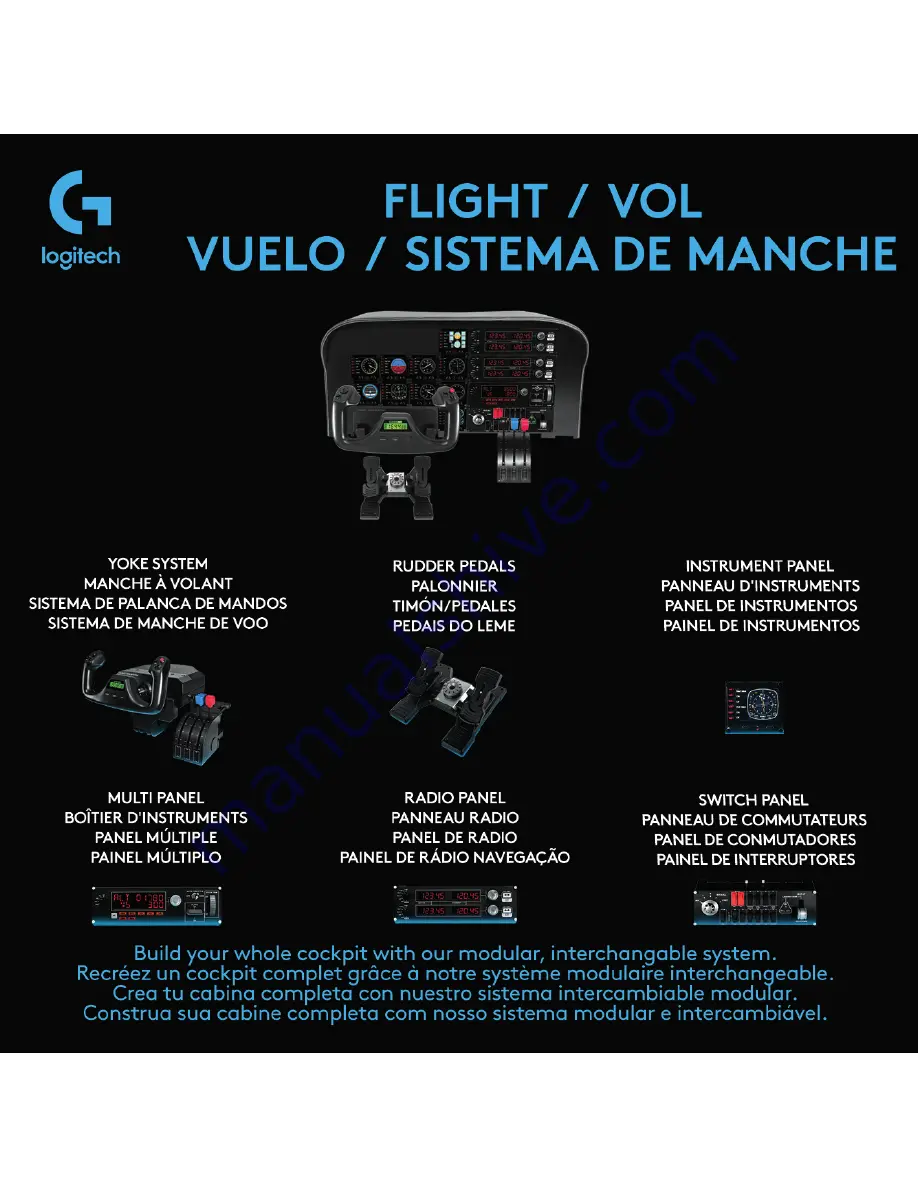 Logitech G FLIGHT RUDDER PEDALS User Manual Download Page 2