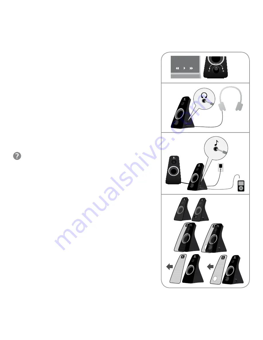 Logitech 980-000337 - Z 520 PC Multimedia Speakers Quick Start Manual Download Page 16