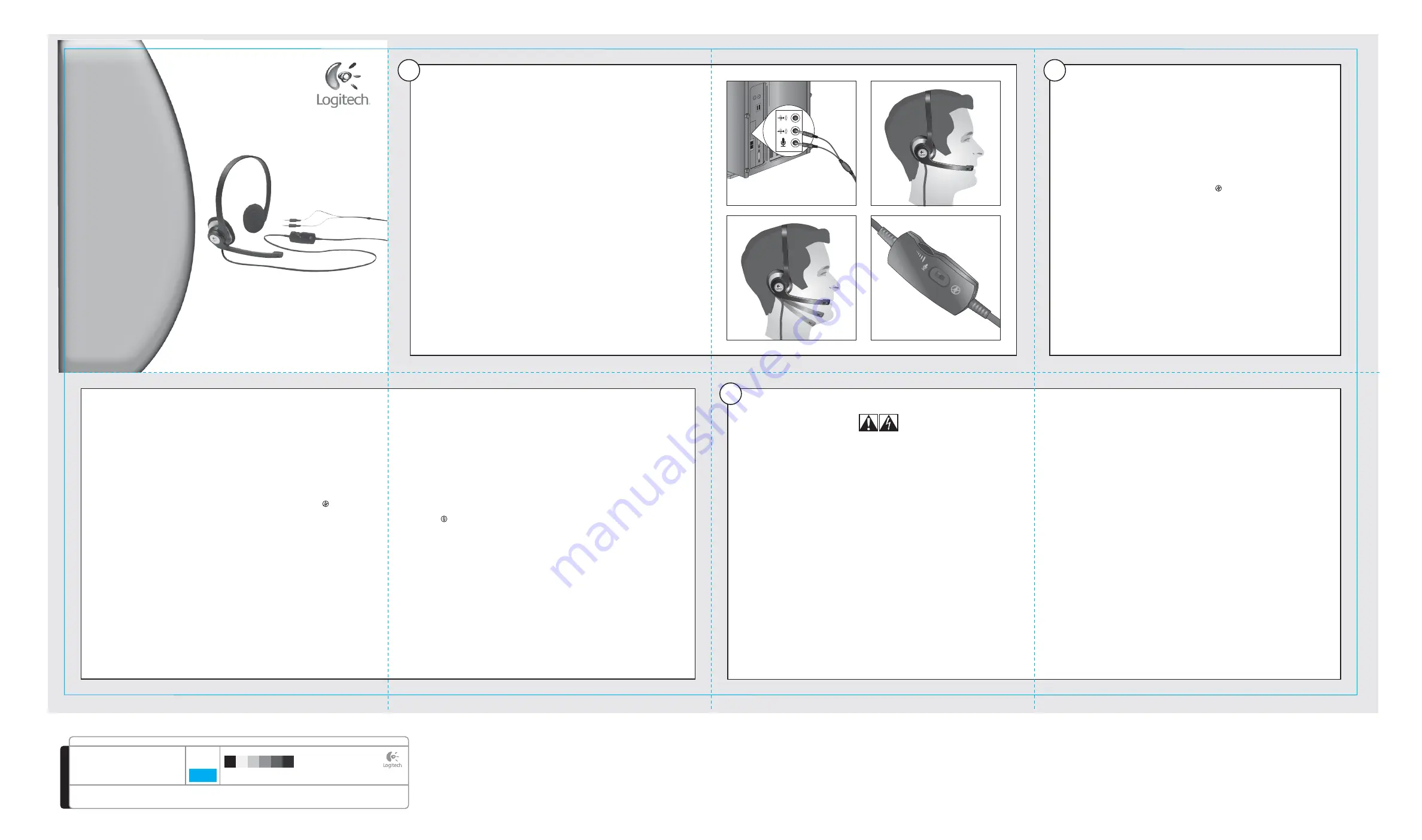 Logitech 981-000009 - ClearChat Stereo - Headset Quick Start Manual Download Page 1