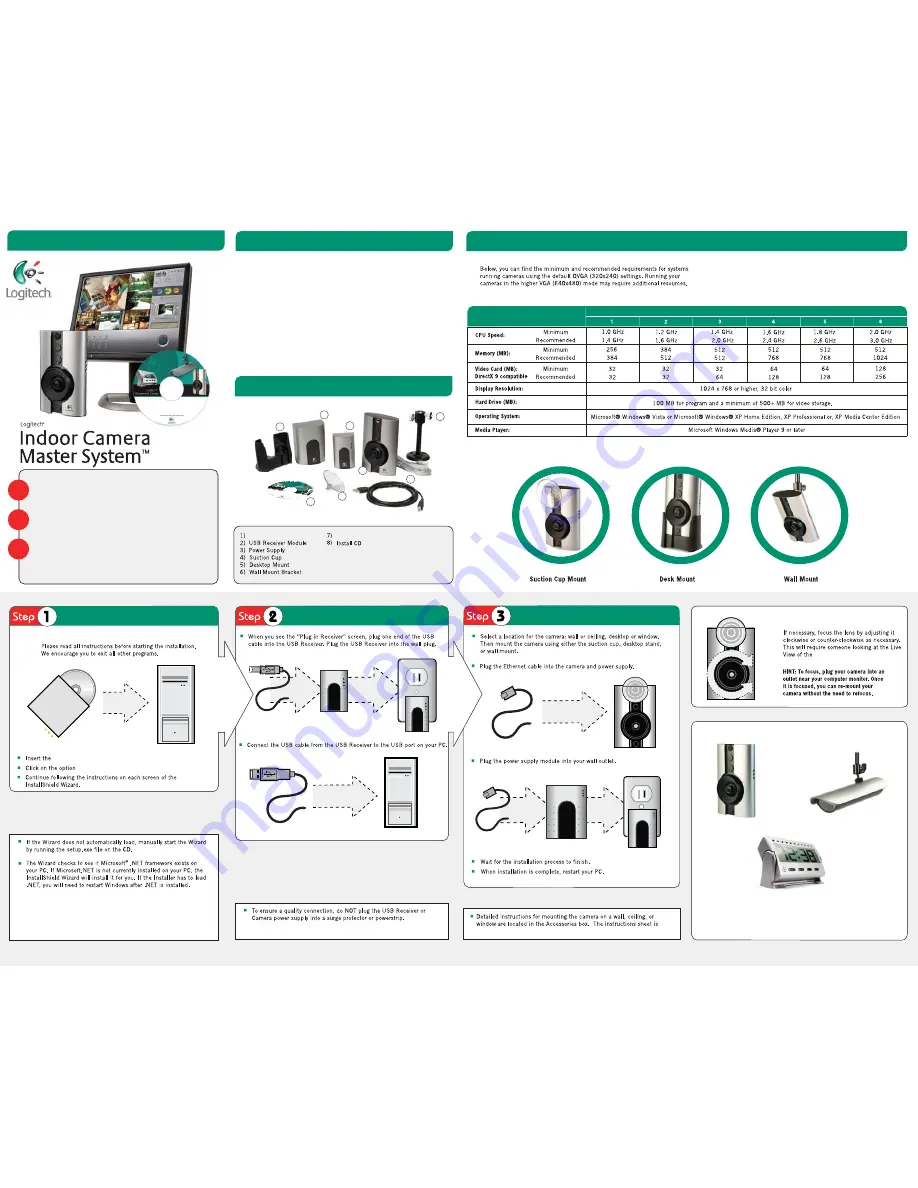 Logitech Indoor Camera Master System Скачать руководство пользователя страница 1