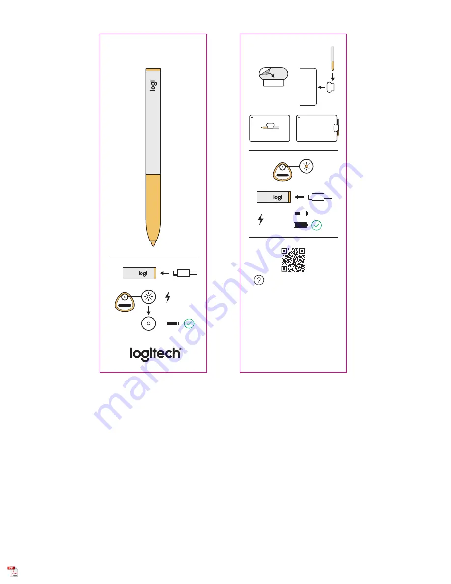 Logitech Pen Quick Start Manual Download Page 1