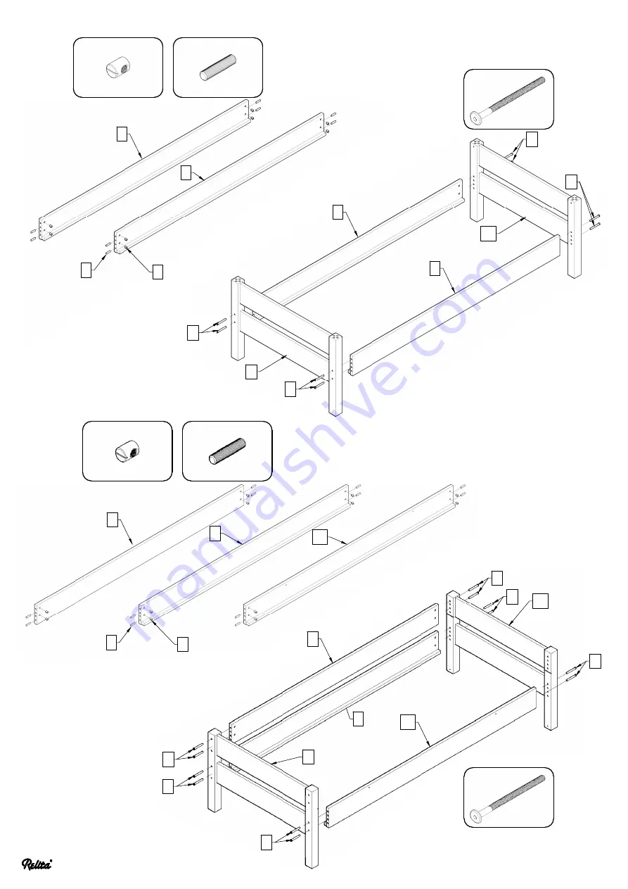 Lomado Relita STEFAN bunk bed Assembly Instructions Manual Download Page 4