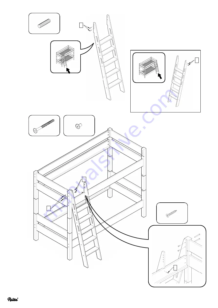 Lomado Relita STEFAN bunk bed Assembly Instructions Manual Download Page 6