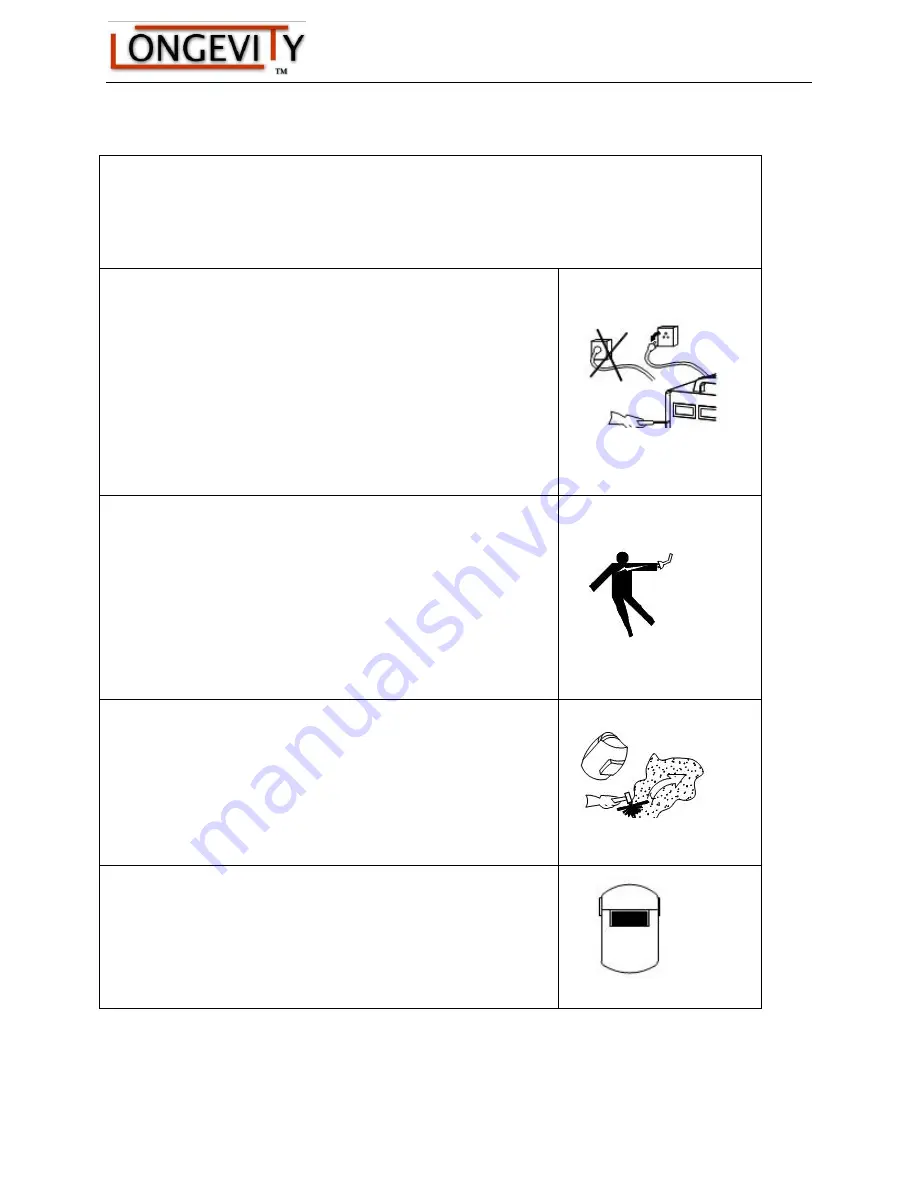 Longevity TIGWELD 160SX Operating Manual Download Page 6