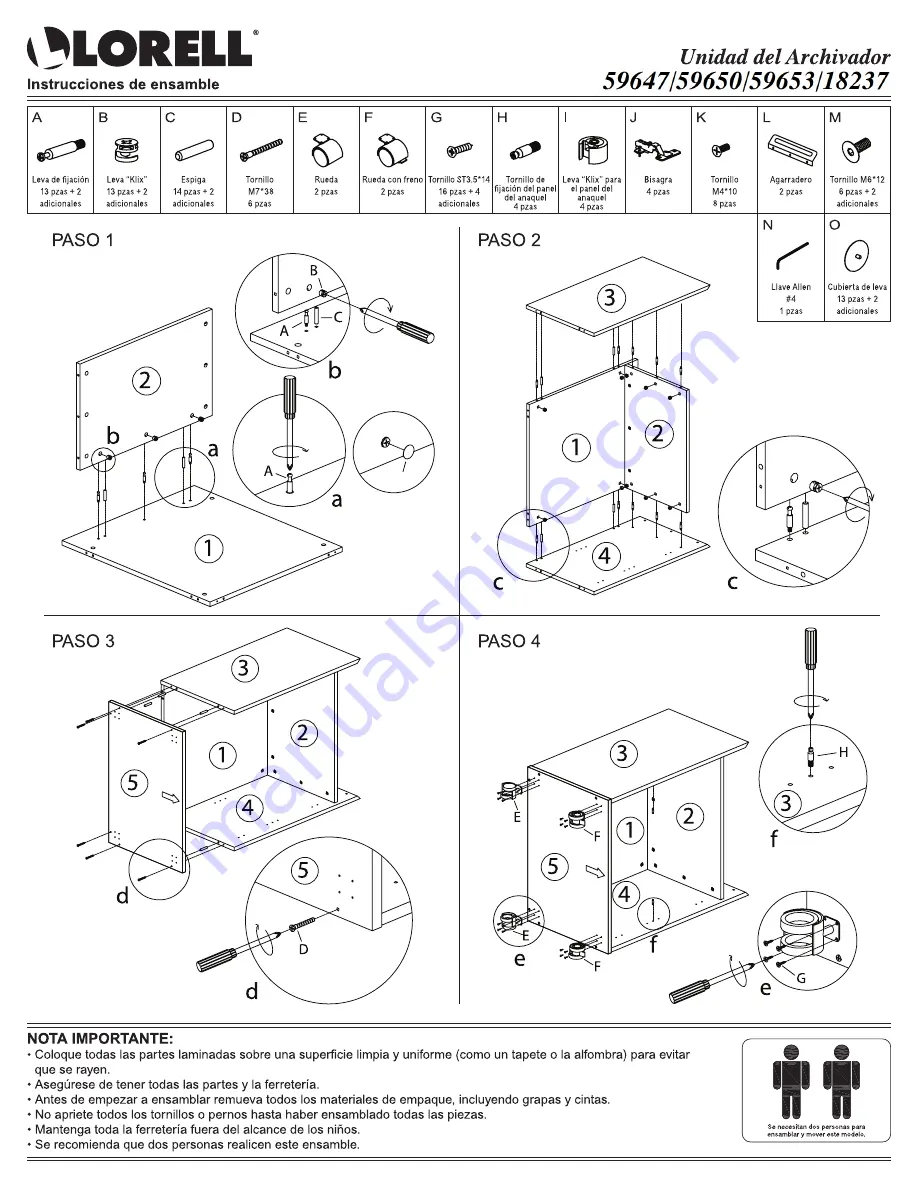 Lorell 59647 Скачать руководство пользователя страница 5