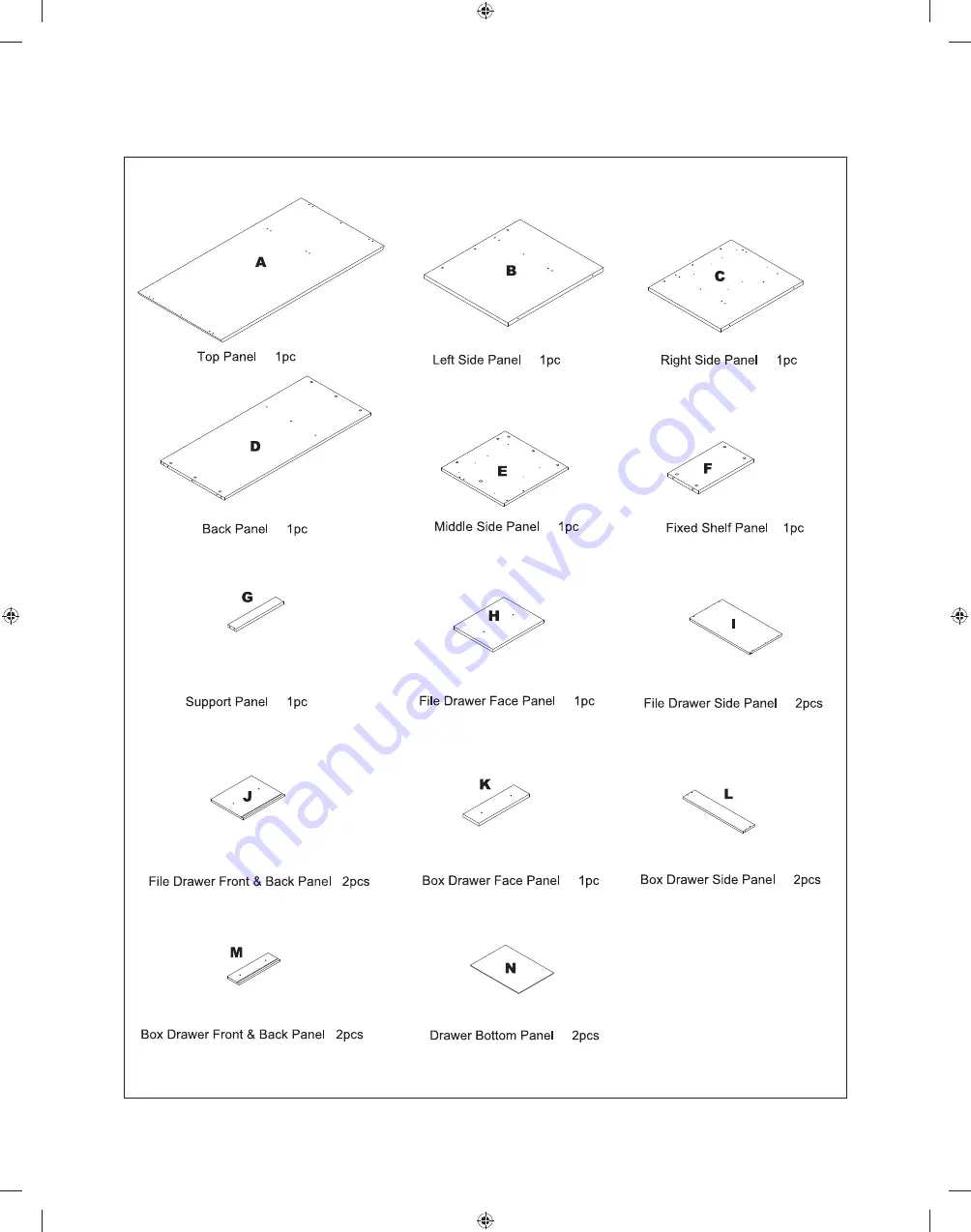 Lorell LLR44311 Assembly Instructions Manual Download Page 4