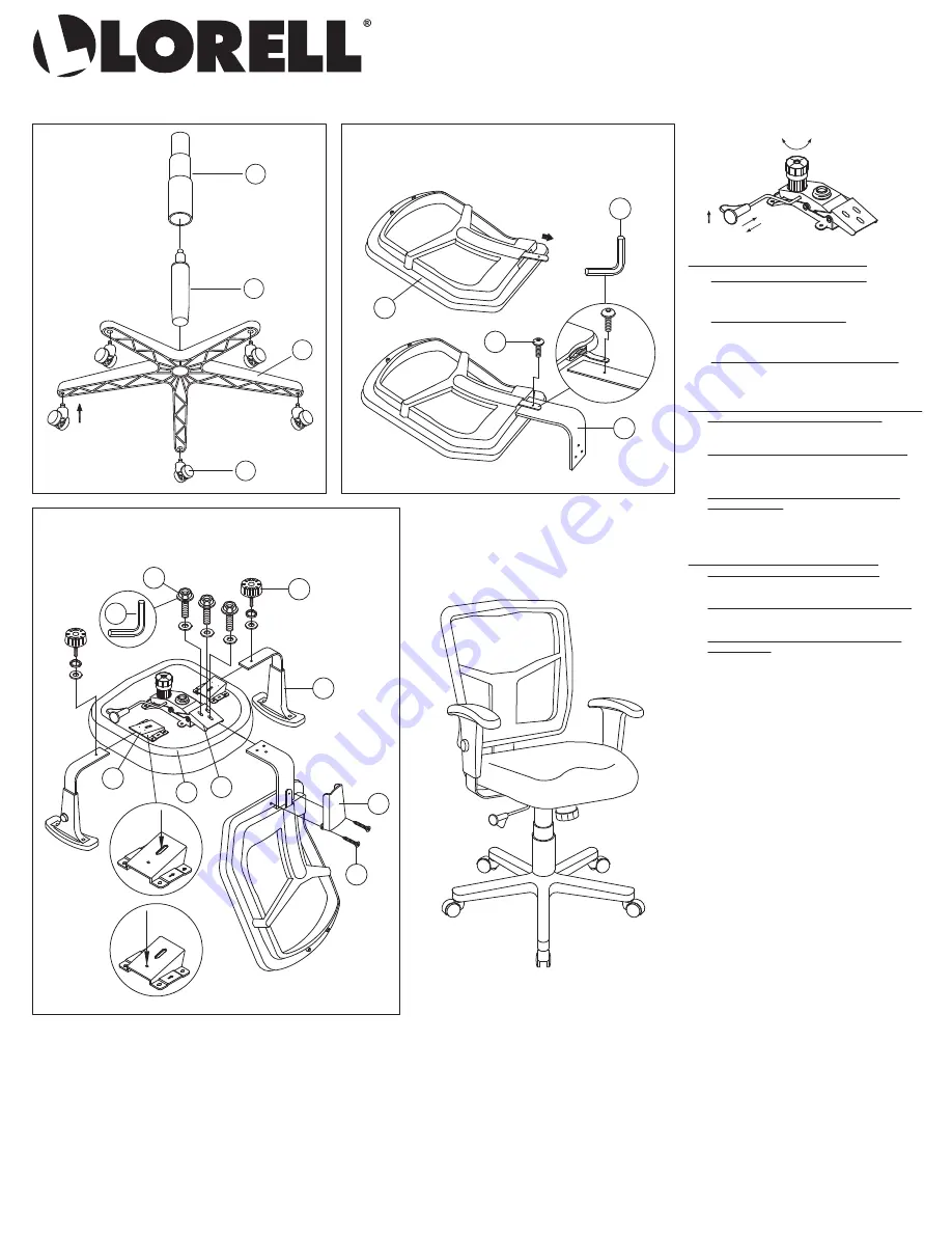 Lorell Managerial Mid-Back Chair LLR86209 Скачать руководство пользователя страница 2