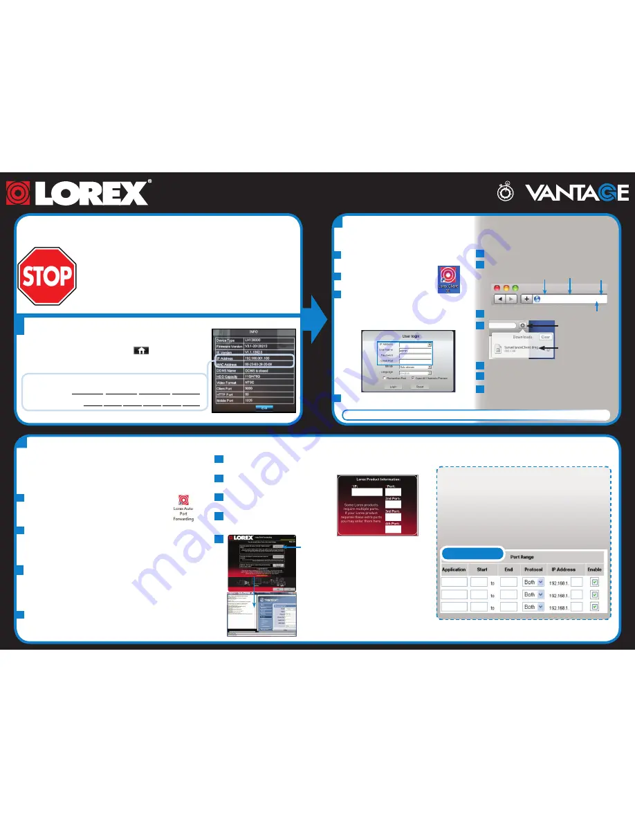 Lorex ECO Blackbox+ LH010H Series Quick Networking Manual Download Page 1