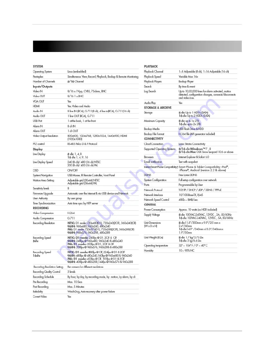 Lorex LH150 Instruction Manual Download Page 121