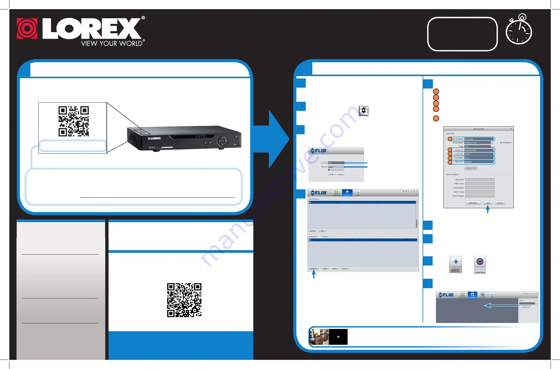 Lorex LHV1000 SERIES Quick Mobile Manual Download Page 2