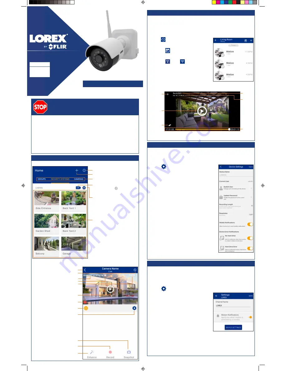 Lorex LWB3801-C Quick Reference Manual Download Page 1