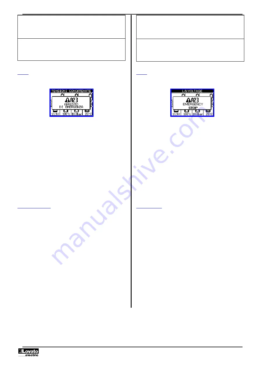 LOVATO ELECTRIC RGK800 Instruction Manual Download Page 35