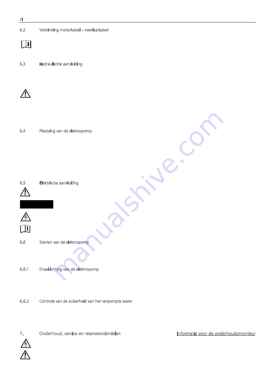 Lowara Z6 SERIES Assembly, Installation And Operating Instructions Download Page 54