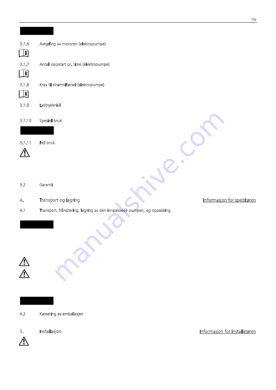 Lowara Z6 SERIES Assembly, Installation And Operating Instructions Download Page 63