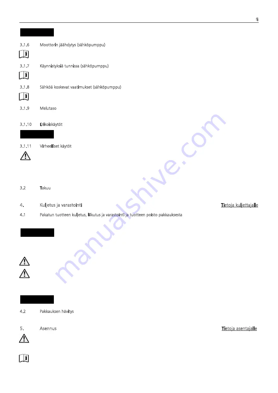 Lowara Z6 SERIES Assembly, Installation And Operating Instructions Download Page 73