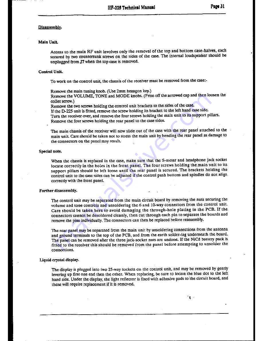 Lowe Electronics HF-225 Technical Manual Download Page 30