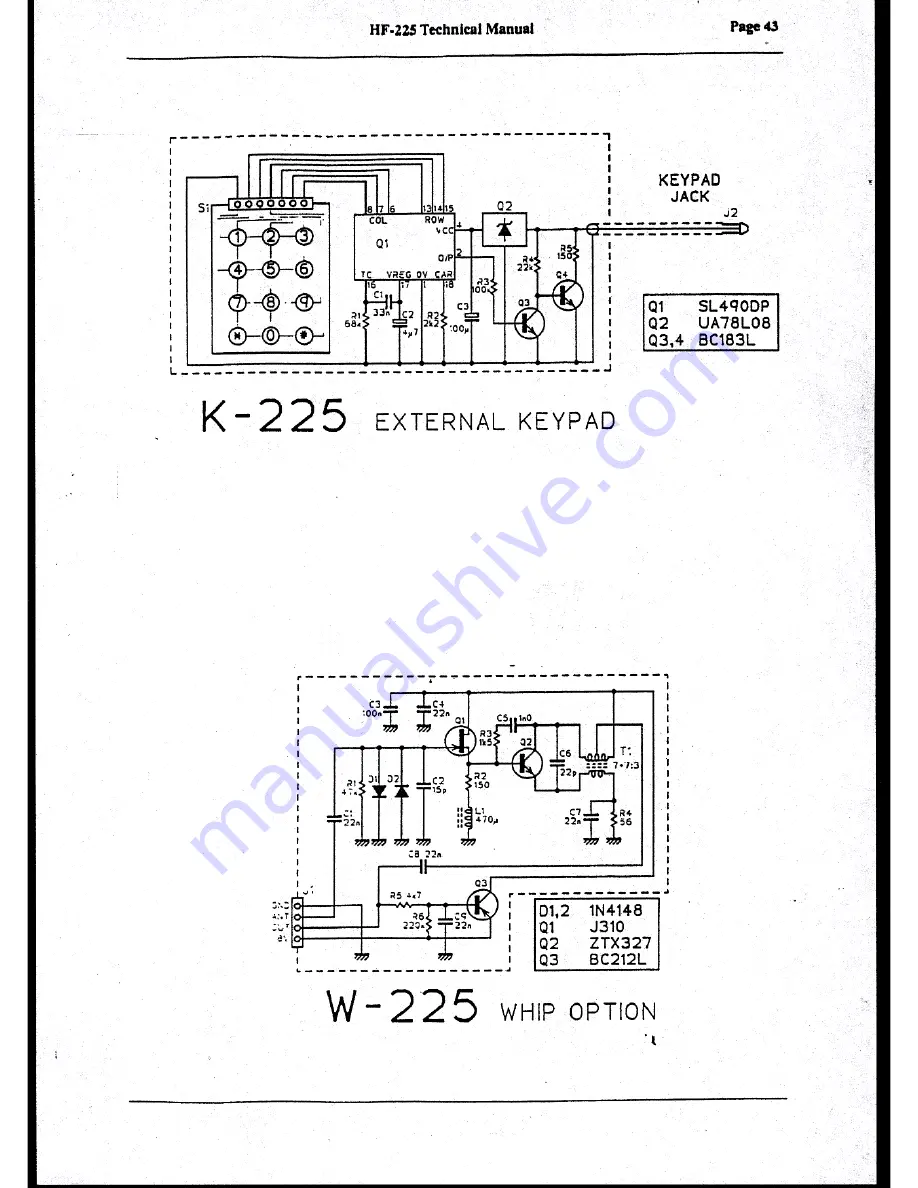 Lowe Electronics HF-225 Technical Manual Download Page 42