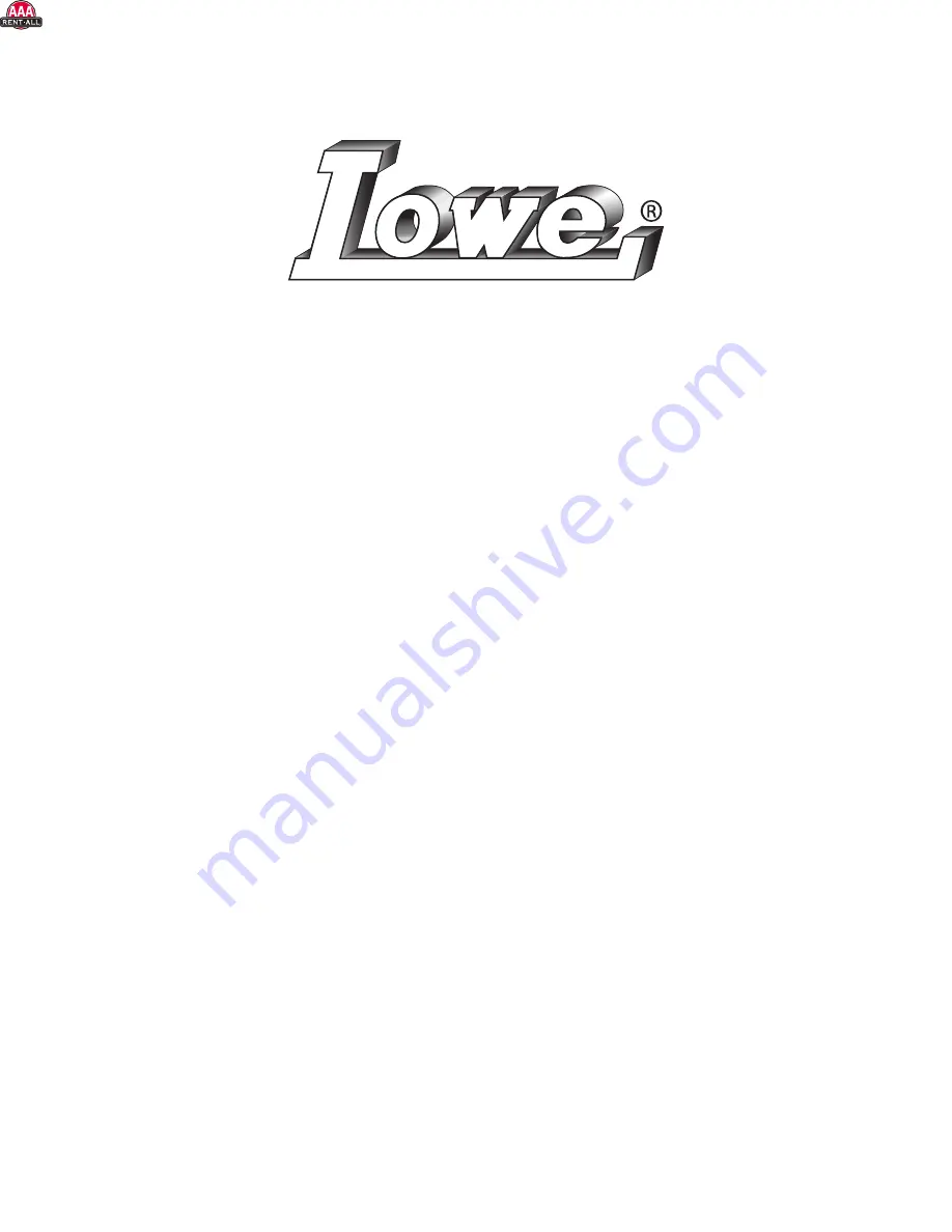 Lowe 1200 Classic Operator'S Manual Download Page 3