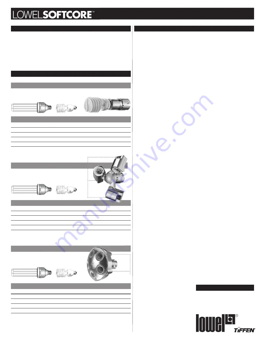 Lowel Softcore Instructions Download Page 4