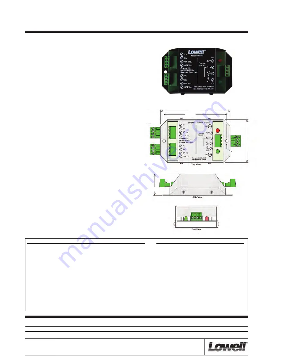 Lowell MSM2 Manual Download Page 1
