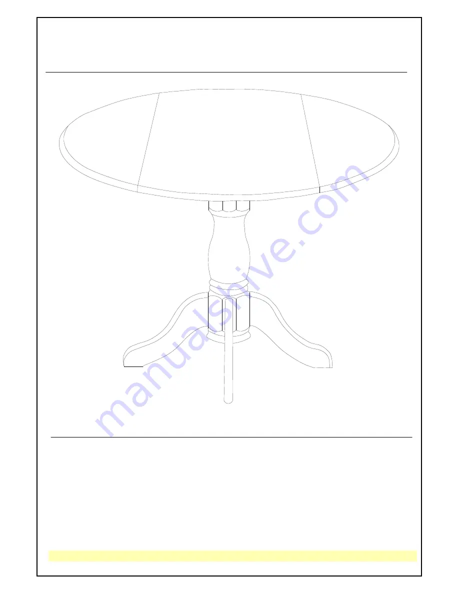 LOWES DUBLIN ROUND TABLE WITH 2 DROP LEAVES Assembly Instructions Download Page 1