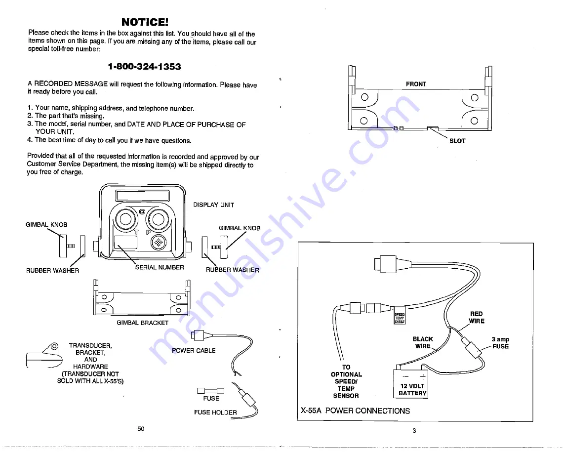 Lowrance X-55A Installation And Operation Instructions Manual Download Page 5