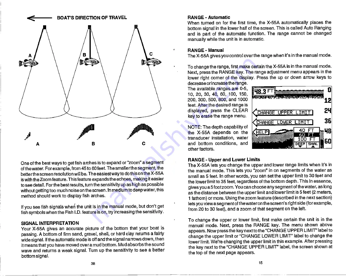 Lowrance X-55A Installation And Operation Instructions Manual Download Page 17