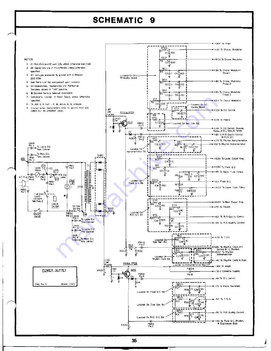 Lowrey TGS Service Manual Download Page 37